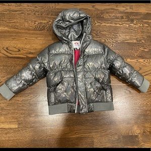 Appaman Puffy Coat—Size 5—Silver Hologram